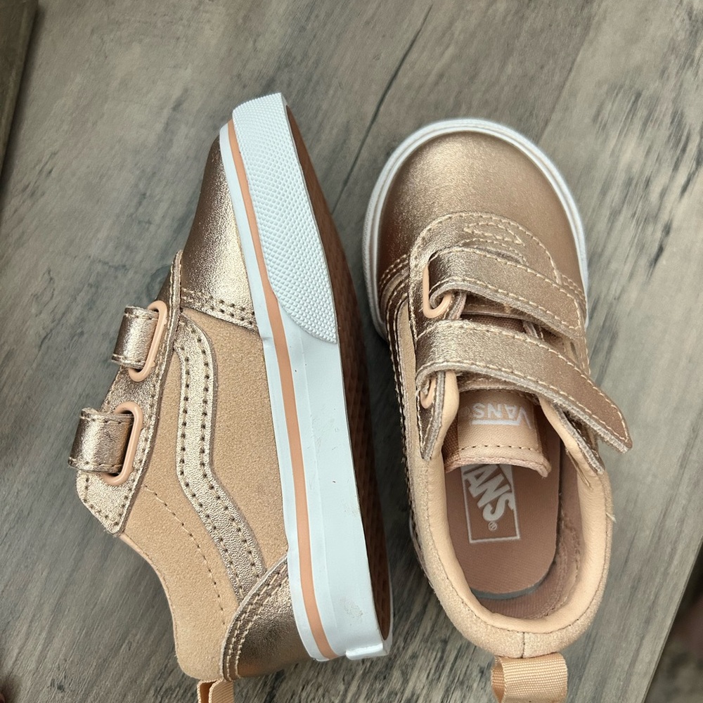 Vans Toddler Metallic Rose Gold Sneakers
